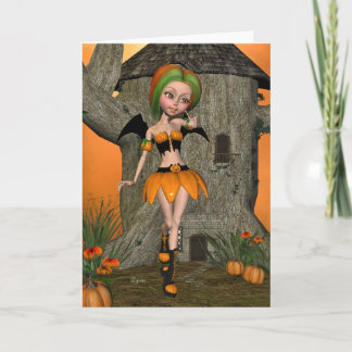 Pumpkin Pixi Greeting Card