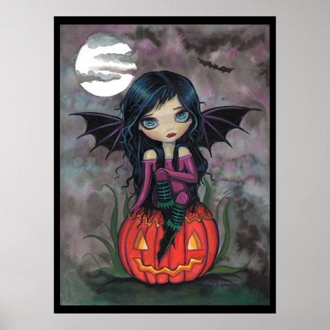 Pumpkin Pixie Halloween Cute Vampire Poster (Front)