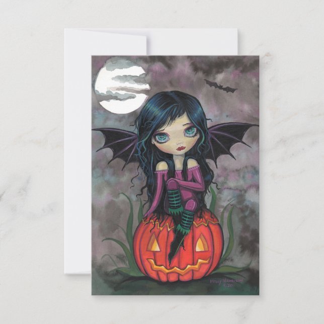 Pumpkin Pixie Halloween Postcard (Front)