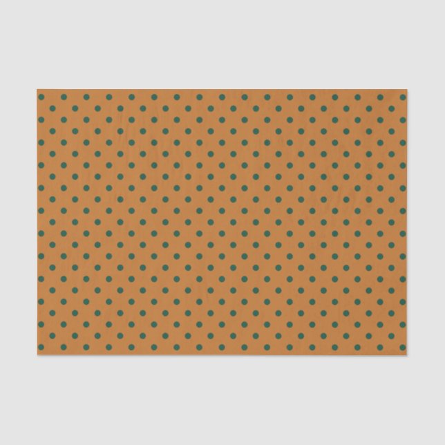 Pumpkin Polka Dots (Large) Tissue Paper (Front)