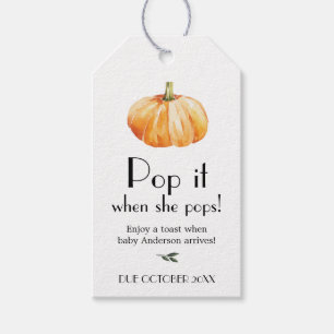 Pumpkin Pop it when she Pops Wine Label