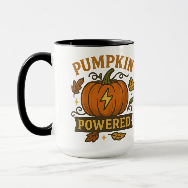 Pumpkin Powered - Haloween  Mug (Left)