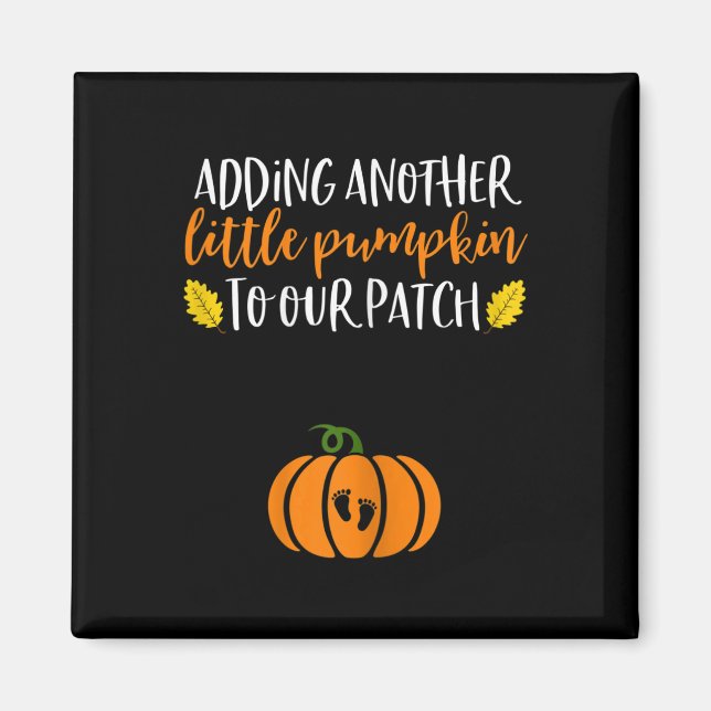 Pumpkin Pregnancy Announcement Halloween Byby  Magnet (Front)