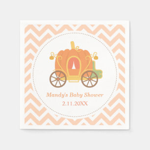 Pumpkin Princess Carriage Baby Shower Supplies Napkin