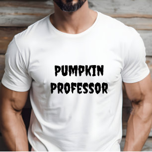 Pumpkin Professor black teacher typography T-Shirt