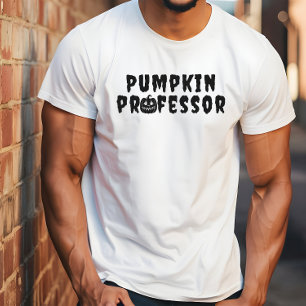 Pumpkin Professor black typography T-Shirt