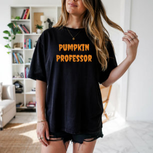 Pumpkin Professor orange teacher typography T-Shirt