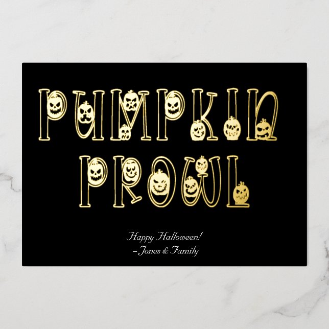 "Pumpkin Prowl" Halloween Typography  (Front)