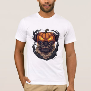 Pumpkin Pug Curse – Possessed Halloween Horror Dog T-Shirt