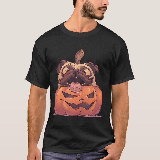 Pumpkin Pug T-Shirt (Front)