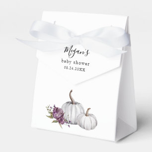Pumpkin Purple Floral Baby Shower Favour Box