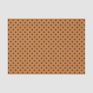 Pumpkin + Purple Polka Dots (Large) Tissue Paper