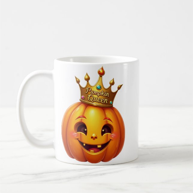 Pumpkin Queen Cute Coffee Mug (Left)