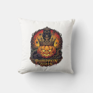 Pumpkin Queen Halloween Owl Spider Black Cat_1 Cushion