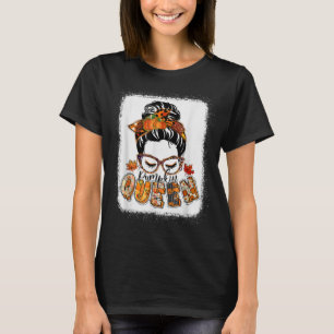 Pumpkin Queen Messy Bun Fall Pumpkin Fall Vibes Au T-Shirt