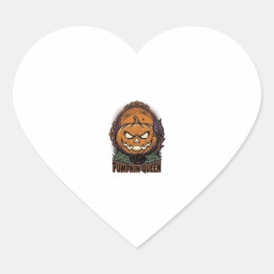 Pumpkin Queen Shirt Vintage Halloween Jack O Lante Heart Sticker