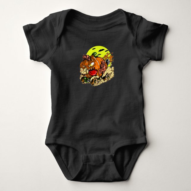 Pumpkin Racer Baby Bodysuit (Front)