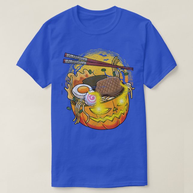 Pumpkin Ramen Halloween Kawaii Jack O Lantern1453 T-Shirt (Design Front)