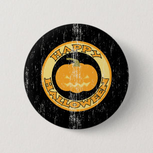 Pumpkin Retro Halloween 6 Cm Round Badge