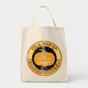 Pumpkin Retro Halloween Tote Bag