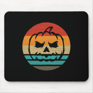 Pumpkin Retro Style Vintage Halloween Costume Mouse Pad