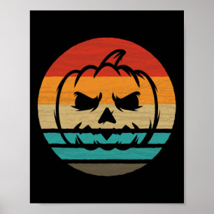 Pumpkin Retro Style Vintage Poster