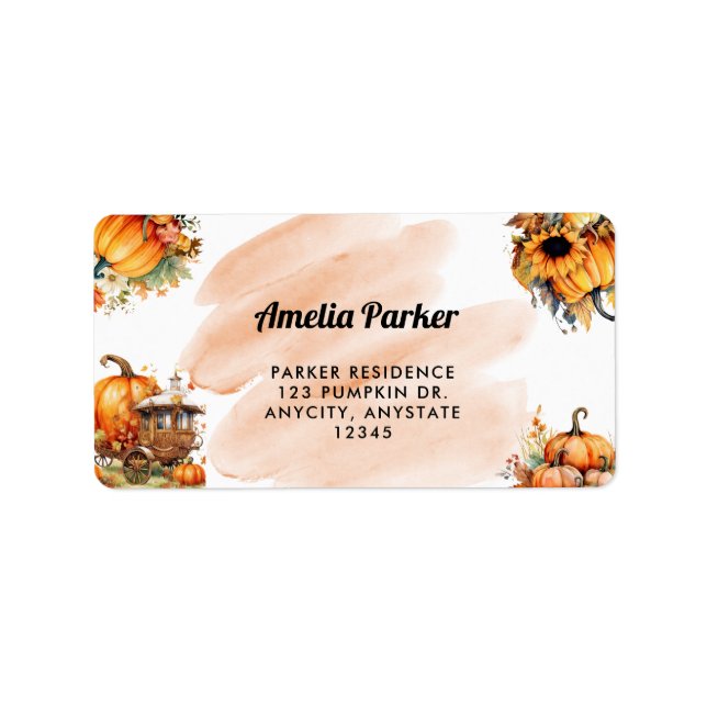 Pumpkin Return Address Label (Front)