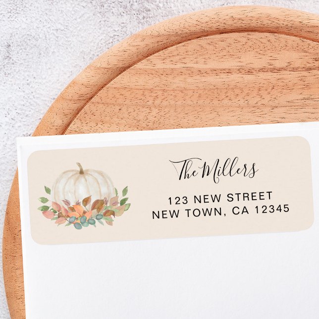 Pumpkin Return Address  Label (Creator Uploaded)