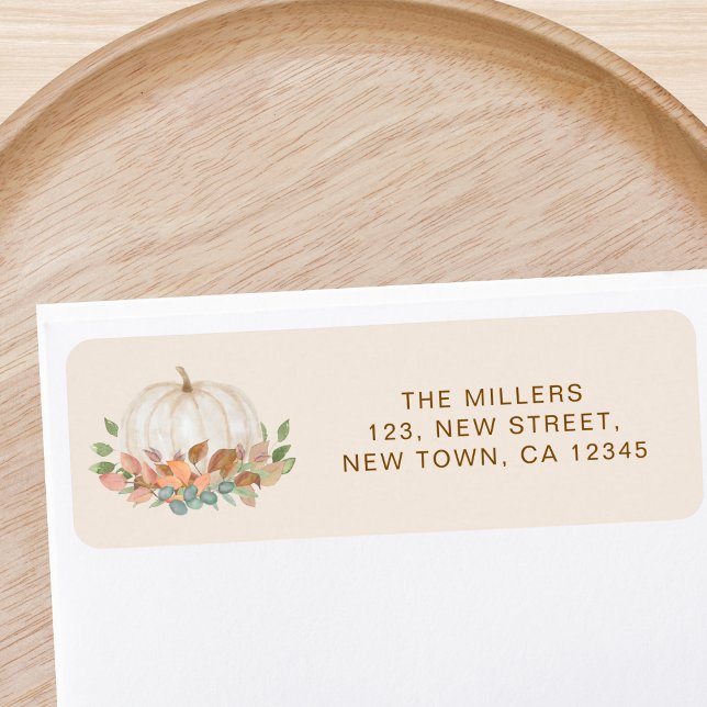 Pumpkin Return Address  Label (Creator Uploaded)