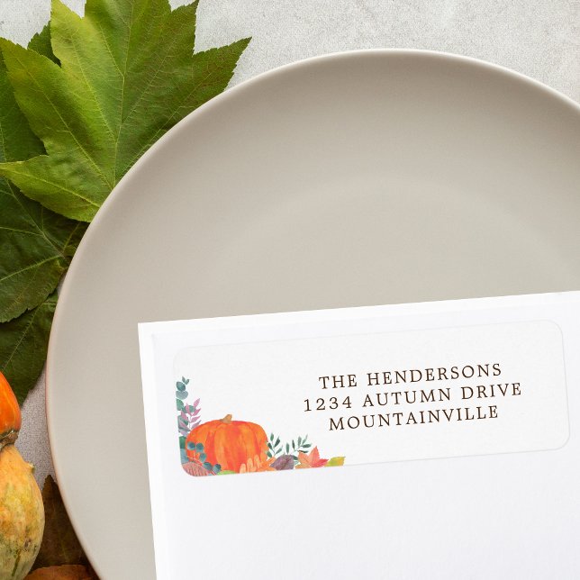 Pumpkin Return Address Label (Creator Uploaded)