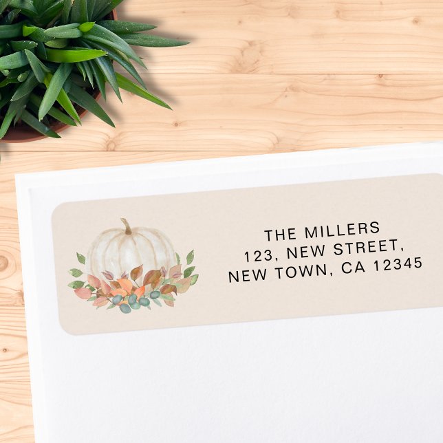 Pumpkin Return Address  Label (Creator Uploaded)