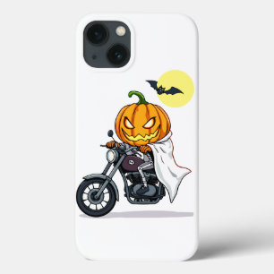 Pumpkin rides motorcycle iPhone 13 case