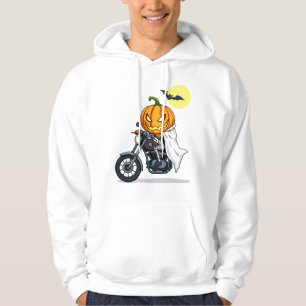 Pumpkin rides motorcycle hoodie