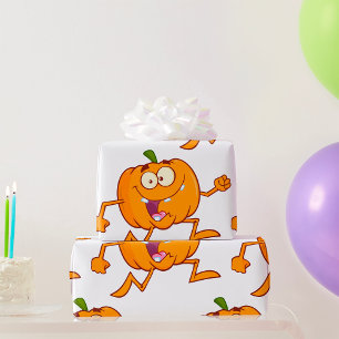 Pumpkin Running Wrapping Paper