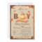 Pumpkin Rustic Leaves Wood Baby Shower Invitation