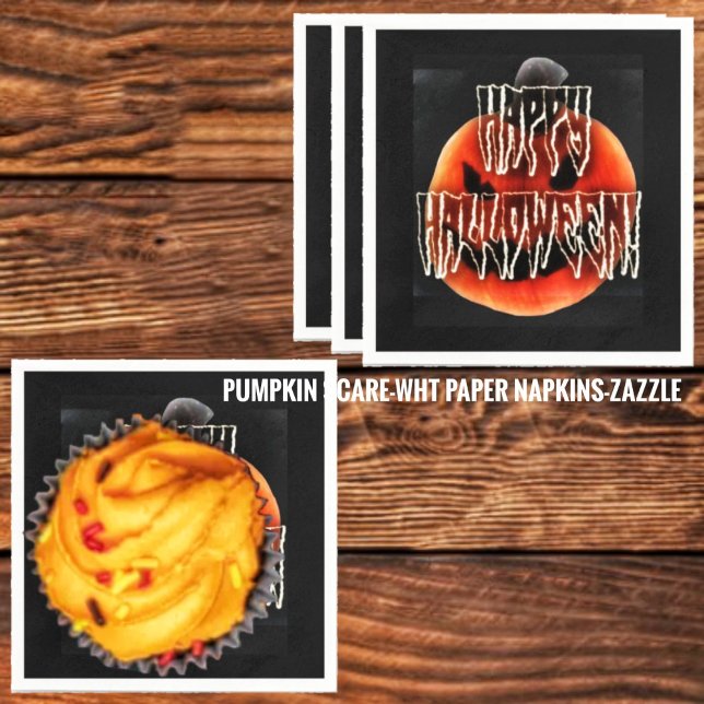 Pumpkin Scare-Wht Napkin (Creator Uploaded)