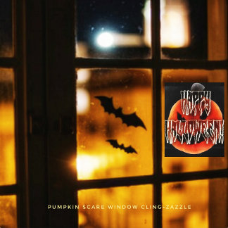 Pumpkin Scare Window Cling