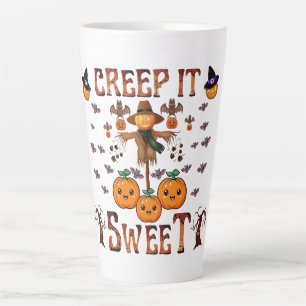 Pumpkin scarecrow kawaii halloween autumn art latte mug