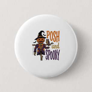 Pumpkin Scarecrow Shirt Vintage Engraving Hallowee 6 Cm Round Badge