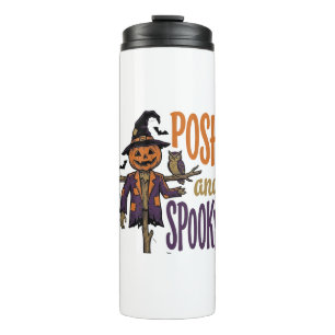 Pumpkin Scarecrow Shirt Vintage Engraving Hallowee Thermal Tumbler