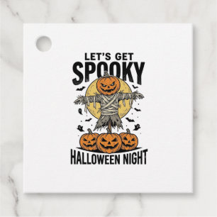 Pumpkin Scarecrow Shirt Vintage Halloween Graphic_ Favour Tags