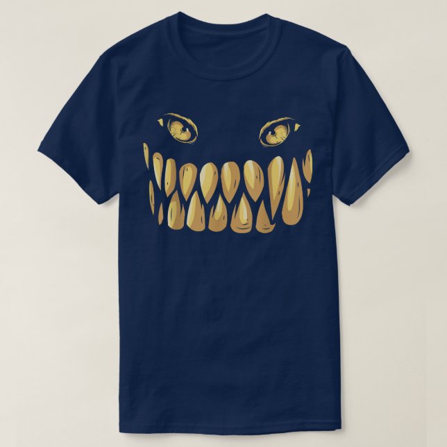Pumpkin Scary Face Costume Scary Pumpkin Halloween T-Shirt (Design Front)
