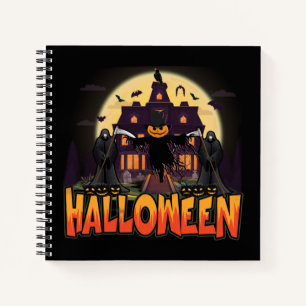 Pumpkin Scary House, Halloween Notebook