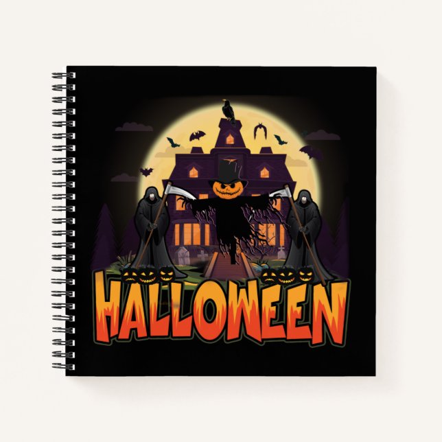 Pumpkin Scary House, Halloween Notebook (Front)