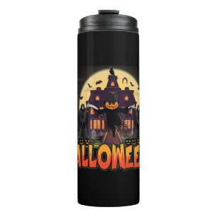 Pumpkin Scary House, Halloween Thermal Tumbler