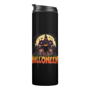 Pumpkin Scary House, Halloween Thermal Tumbler
