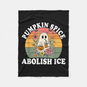 Pumpkin Sce Abolish Ice Halloween Design  Fleece Blanket