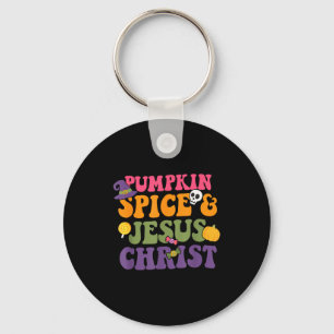 Pumpkin Sce & Je-sus Christ Funny Christian Ha Key Ring