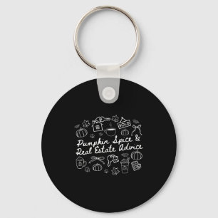 Pumpkin Sce &amp; Real Estate Advice Realtor Hallo Key Ring