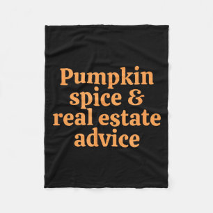 Pumpkin Sce And Real Estate Advice Fleece Blanket